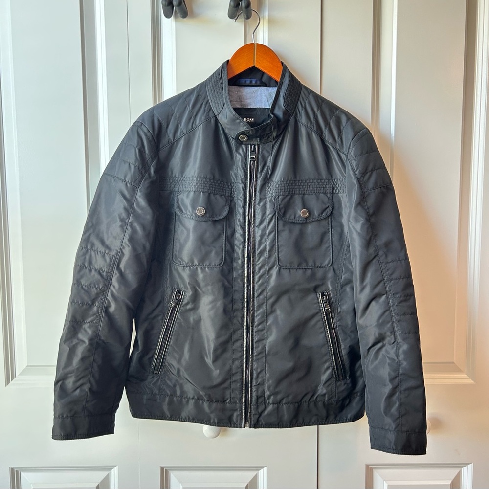 🖤 HUGO BOSS Men’s Quilted Moto‎ Jacket – 38 Regular